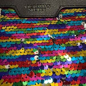 Rainbow Pride Sequin cosmetic bag Clutch victoria’s Secret festival parade Y2K